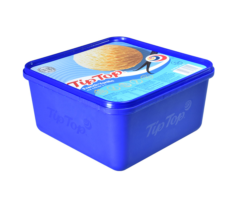 2L IML Plastic Ice Cream  Container square shape
