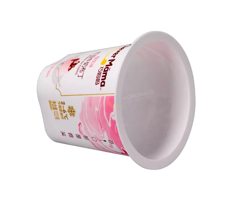 100g Oval IML Plastic Yogurt Container With Lid And Spoon Wholesale  Manufacturer